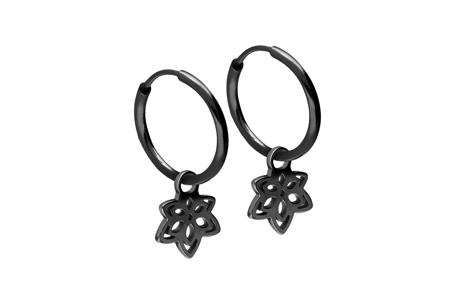 Chirurgenstahl Ohrclicker Creolen BLÜTE von Piercingline